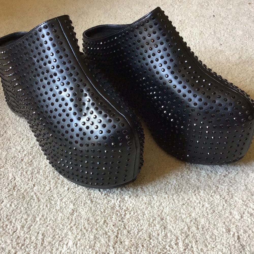 Black Studded Mules - Picture 8 of 9